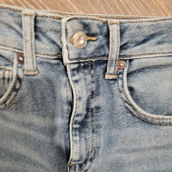 FREE PEOPLE size 26 Denim frayed Straight stretch NWOT - Picture 3 of 6